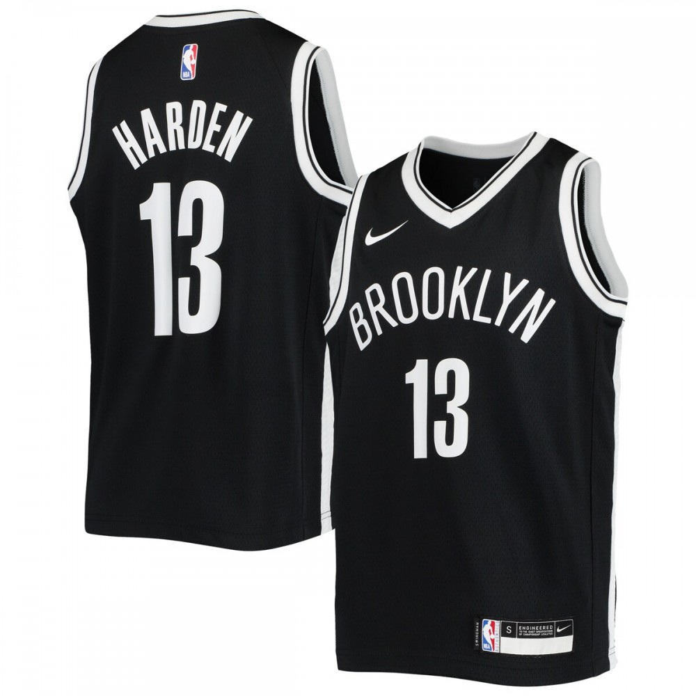 James Harden Brooklyn Nets Youth 2020/21 Swingman Jersey - Black - Icon Edition-Pro Kit Vault | Brand New 26/27 Sports Jerseys